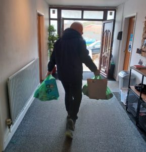 Black Country Foodbank Client Getting Help