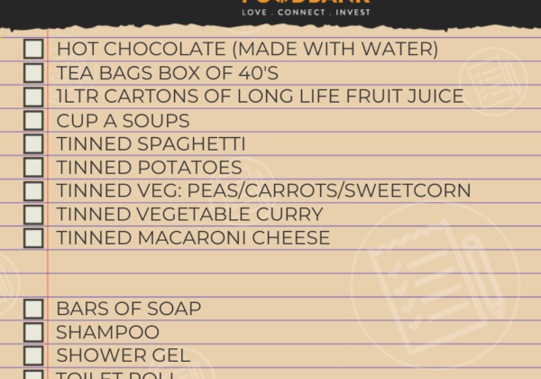 Black Country Foodbank Shopping List 3rd May 2024